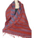 Grand châle laine de yak rouille bleu 100 x 200 cm Grand Châle népalais 100 x 200 cm GCN11