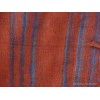 Grand châle laine de yak rouille bleu 100 x 200 cm Grand Châle népalais 100 x 200 cm GCN11