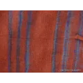 Grand châle laine de yak rouille bleu 100 x 200 cm - Châles en laine faits main