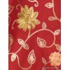 Etole femme rouge en laine brodée Pashminas laine et broderies NCT24
