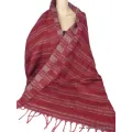 Etole laine bordeau homme femme 100 x 200 cm - Châles en laine faits main