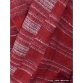 Etole laine bordeau homme femme 100 x 200 cm Grand Châle népalais 100 x 200 cm GCN15-a