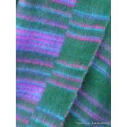 Etole laine verte rose femme ou homme 100 x 200 cm Grand Châle népalais 100 x 200 cm GCN16