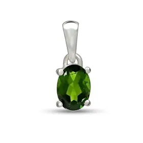 Petit pendentif Chrome Diopside facetté - Pendentifs pierres naturelles
