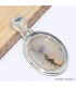 Pendentif Agate Scénique blanche noire-bt Bijoux en Agate Scenic CWA85