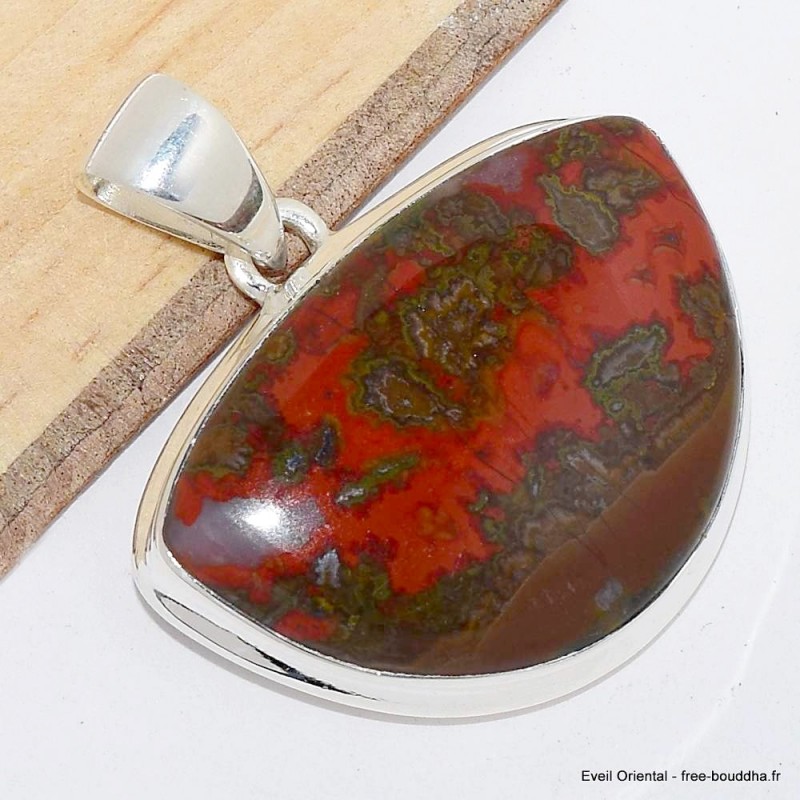 Pendentif semi-rond en Agate Seam Bijoux en Agate Seam du Maroc CWA86.1