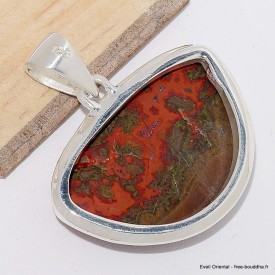 Pendentif semi-rond en Agate Seam Bijoux en Agate Seam du Maroc CWA86.1