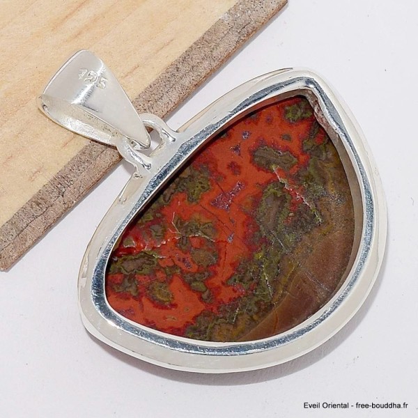 Pendentif semi-rond en Agate Seam Bijoux en Agate Seam du Maroc CWA86.1