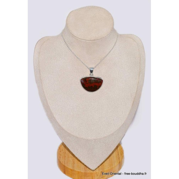 Pendentif semi-rond en Agate Seam Bijoux en Agate Seam du Maroc CWA86.1