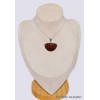 Pendentif semi-rond en Agate Seam Bijoux en Agate Seam du Maroc CWA86.1
