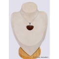 Pendentif semi-rond en Agate Seam Bijoux en Agate Seam du Maroc CWA86.1