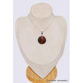 Pendentif rond en Agate Seam Bijoux en Agate Seam du Maroc CWA86