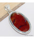 Pendentif oval en Agate Seam ocre grise Bijoux en Agate Seam du Maroc CWA86.2