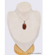 Pendentif oval en Agate Seam ocre grise Bijoux en Agate Seam du Maroc CWA86.2