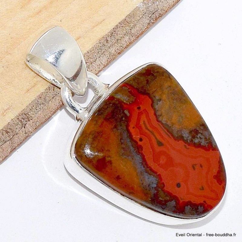 Petit Pendentif Agate Seam semi-oval Bijoux en Agate Seam du Maroc CWA86.4