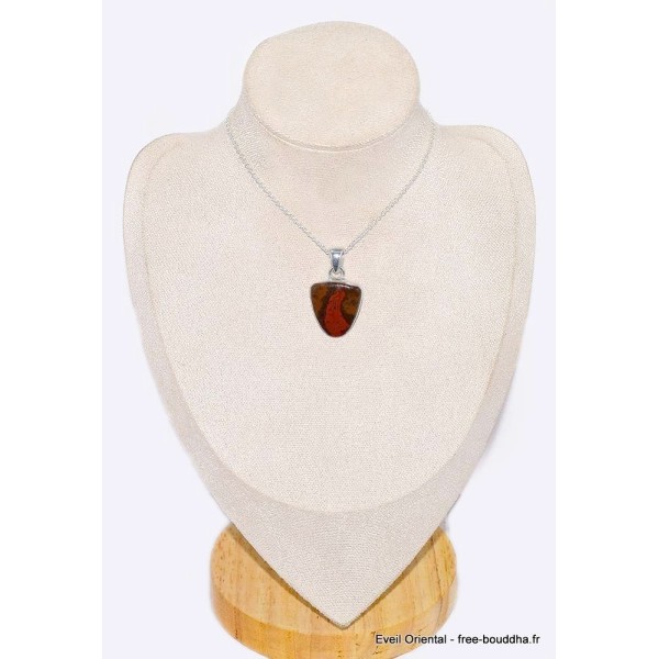 Petit Pendentif Agate Seam semi-oval Bijoux en Agate Seam du Maroc CWA86.4