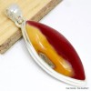 Bijou Jaspe Mokaïte pendentif marquise Pendentifs pierres naturelles CWA87
