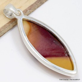 Pendentif marquise en Jaspe Mokaïte Pendentifs pierres naturelles CWA87.3