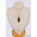 Pendentif marquise en Jaspe Mokaïte Pendentifs pierres naturelles CWA87.3