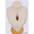 Pendentif marquise en Jaspe Mokaïte - Pendentifs pierres naturelles