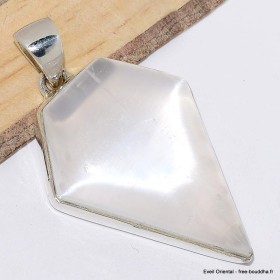 Pendentif Sélénite Oeil de Chat forme géométrique Pendentifs pierres naturelles CWA88.3