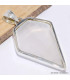 Pendentif Sélénite Oeil de Chat forme géométrique Pendentifs pierres naturelles CWA88.3