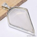 Pendentif Sélénite Oeil de Chat forme géométrique Pendentifs pierres naturelles CWA88.3