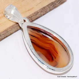Pendentif Agate du Montana (Yellow Stone) forme goutte - Bijoux en Agate