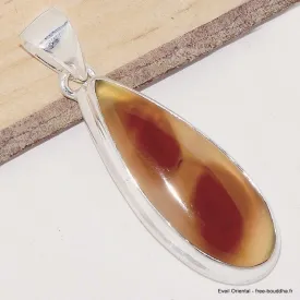 Bijou Agate du Montana (Yellowstone) forme goutte - Bijoux en Agate