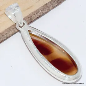 Bijou Agate du Montana (Yellowstone) forme goutte - Bijoux en Agate