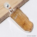 Bijou Pendentif argent Topaze impériale brute Pendentifs pierres naturelles CWA79.5