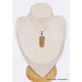 Bijou Pendentif argent Topaze impériale brute - Pendentifs pierres naturelles