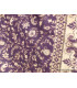 Châle népalais prune motifs cachemire 100 x 200 cm Grand Châle népalais 100 x 200 cm GSS6