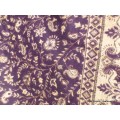Châle népalais prune motifs cachemire 100 x 200 cm Grand Châle népalais 100 x 200 cm GSS6
