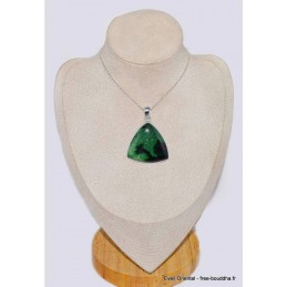 Pendentif triangulaire en Jade vert Transvaal Bijoux en Jade CWA91