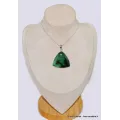 Pendentif triangulaire en Jade vert Transvaal - Pendentifs pierres naturelles