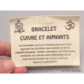 Bracelet magnétique laiton et cuivre avec aimants - Bracelet Magnétique en Cuivre