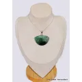 Pendentif bijou semi-rond en Jade Transvaal hydrogrossulaire - Pendentifs pierres naturelles