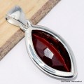 Pendentif marquise Oeil de Tigre rouge facetté Pendentifs pierres naturelles CWA89.1
