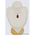Pendentif marquise Oeil de Tigre rouge facetté - Pendentifs pierres naturelles