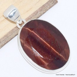 Pendentif bijou oval Oeil de Taureau facetté Pendentifs pierres naturelles CWA89.4