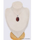 Pendentif bijou oval Oeil de Taureau facetté Pendentifs pierres naturelles CWA89.4