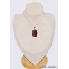 Pendentif bijou oval Oeil de Taureau facetté Pendentifs pierres naturelles CWA89.4