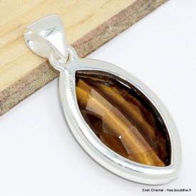 Pendentif marquise Oeil de Tigre facetté Pendentifs pierres naturelles CWA93