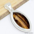 Pendentif marquise Oeil de Tigre facetté Pendentifs pierres naturelles CWA93