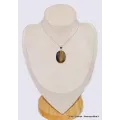 Pendentif Oeil de Tigre facetté oval - Pendentifs pierres naturelles