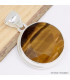 Bijou Pendentif Oeil de Tigre facetté forme ronde Pendentifs pierres naturelles cwa93.3