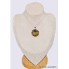 Bijou Pendentif Oeil de Tigre facetté forme ronde Pendentifs pierres naturelles cwa93.3