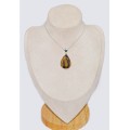 Bijou Pendentif Oeil de Tigre facetté forme goutte Pendentifs pierres naturelles cwa93.5
