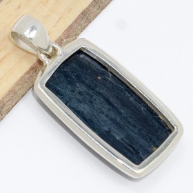 Gros pendentif Vivianite bleue rectangulaire Pendentifs pierres naturelles CWA94.1
